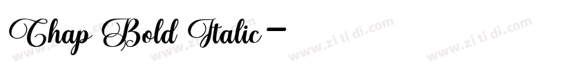 Chap Bold Italic字体转换